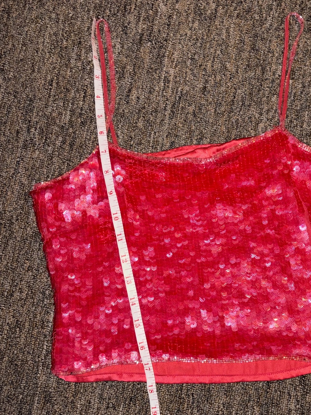 VINTAGE Emma Black Hot Pink Sequin Camisole - Picture 15 of 15